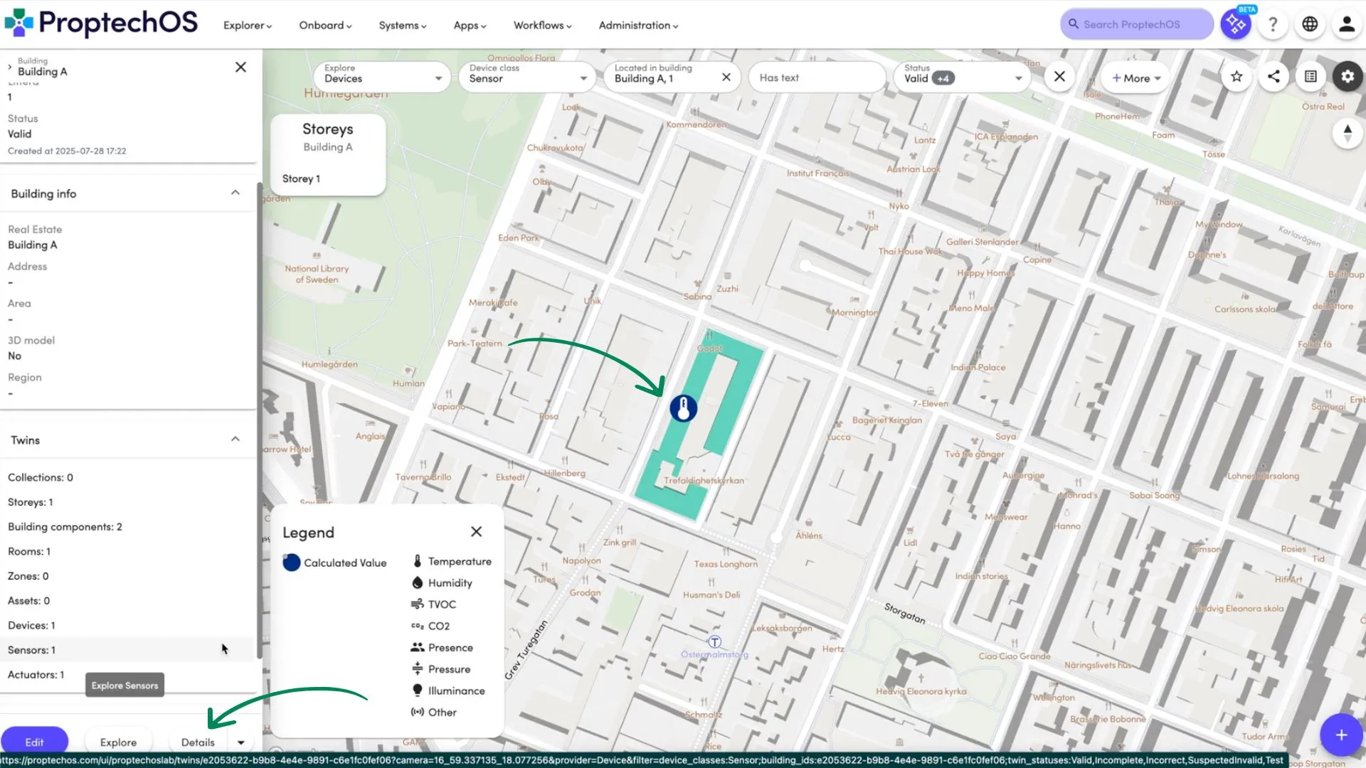 1 Explore created Example Sensor